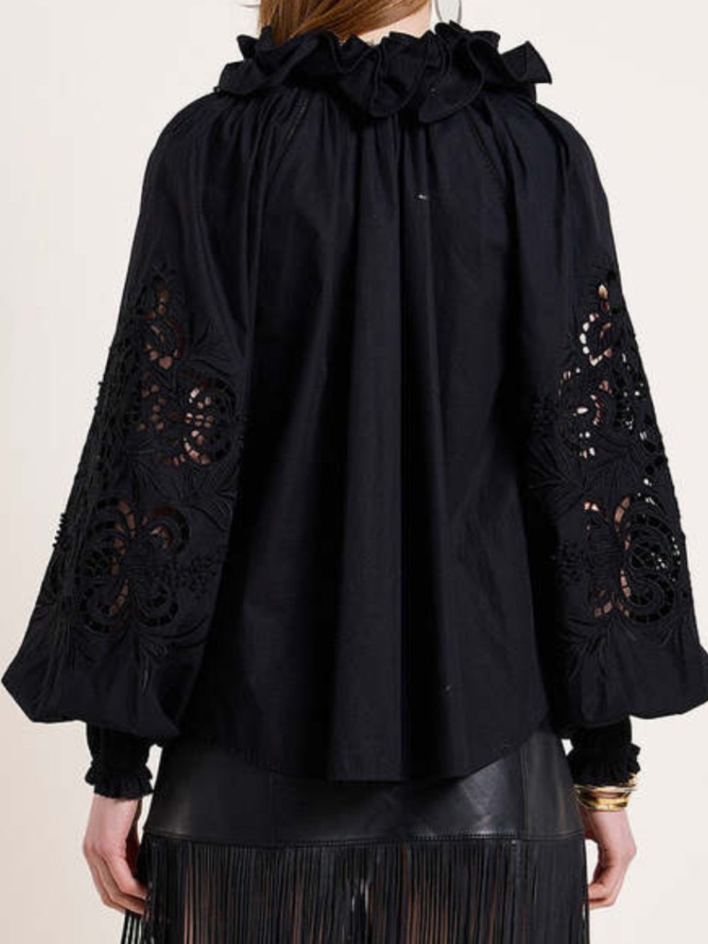 Scarlett Poppies Antonina Black Poplin Top - Picture 2 of 9